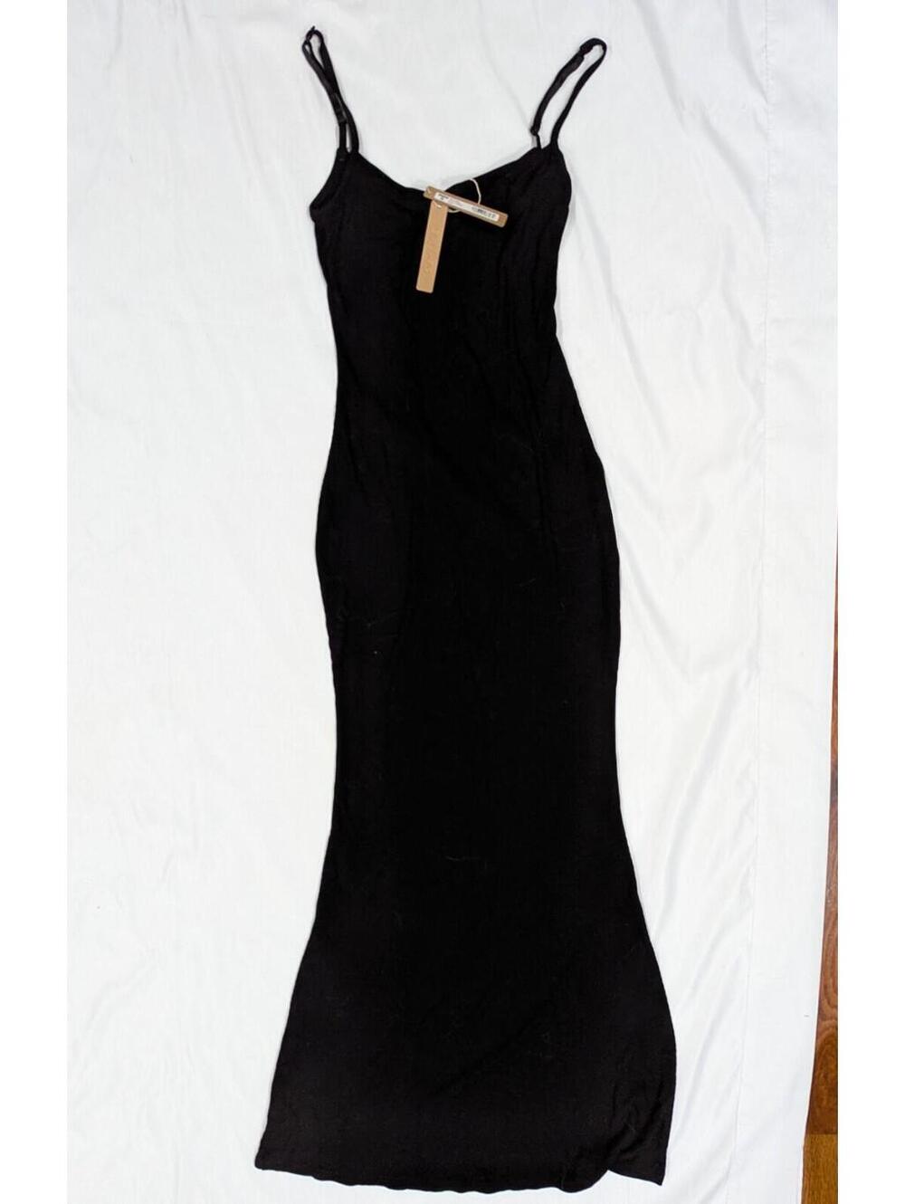 SKIMS Soft Lounge Slip Long Maxi Dress Onyx NWT Women’s S - Picture 3 of 6